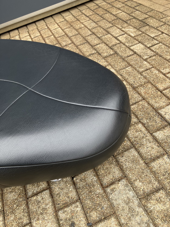 Image 1 of Leolux Kikko Chaise longue relax Senso pelle nera ZGAN!!!