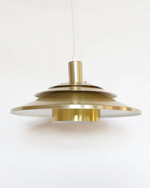 Lampe pendante vintage en laiton au design danois