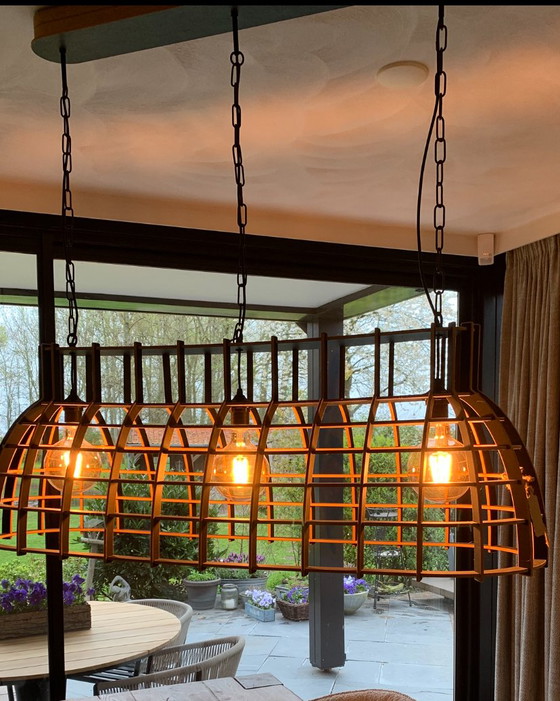 Image 1 of Industrielampe, Cone Stretch in Schwarz/Natur