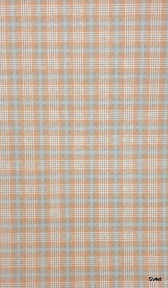 Image 1 of Papier peint vintage à losanges 14295, orange, bleu, beige