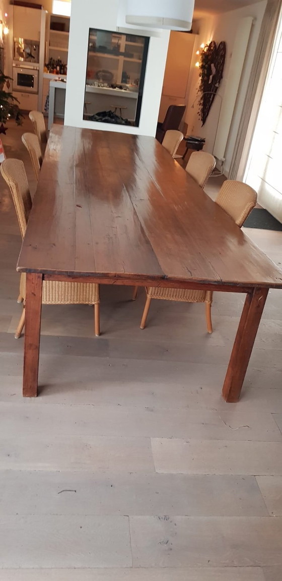 Image 1 of Antieke Tafel: 380 lang en 115 breed.
