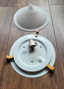 Vintage Ikea ceiling lamp opaline white glass 1990s.