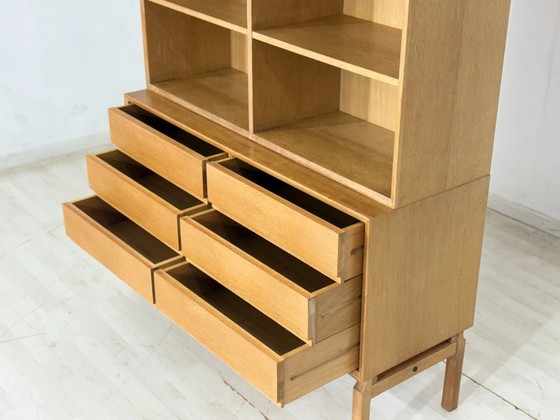 Image 1 of Mid-century classic: IKEA MTP shelf / highboard / sideboard – oak – design Marianne Richter