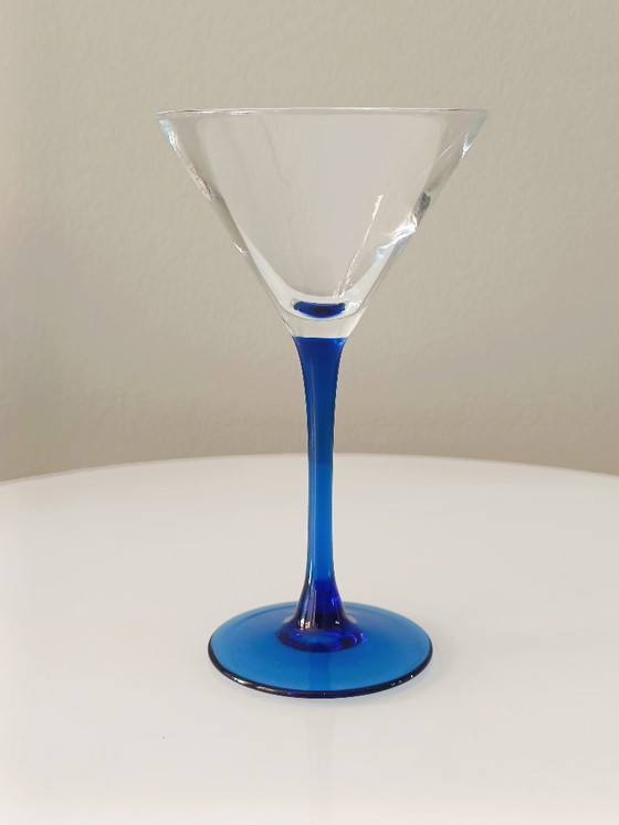 Image 1 of Hellblaue Cocktailgläser Luminarc Frankreich