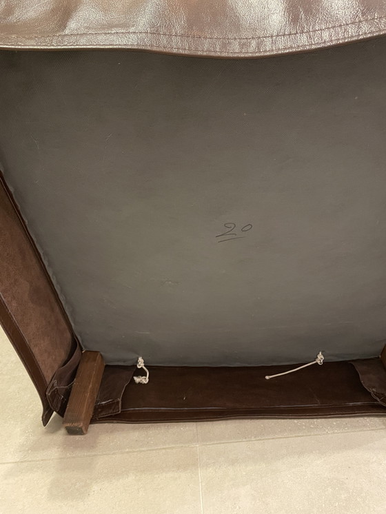 Image 1 of Chesterfield-style wingback armchair