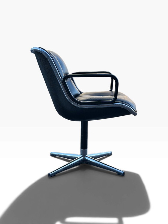 Sillón Executive Charles Pollock para Knoll, cuero negro 1960 – Sillones, Leather (photo 10 of 11)