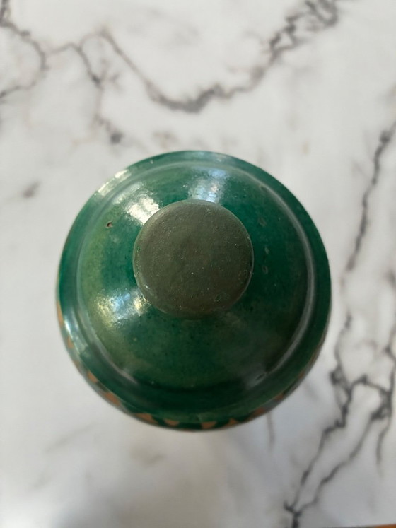 Image 1 of Moroccan carved terracotta pot