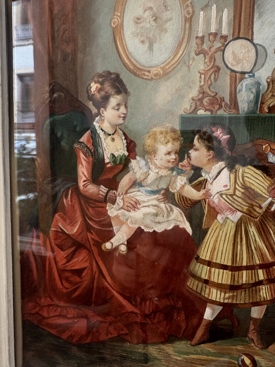 Image 1 of Gouache sur papier ancienne