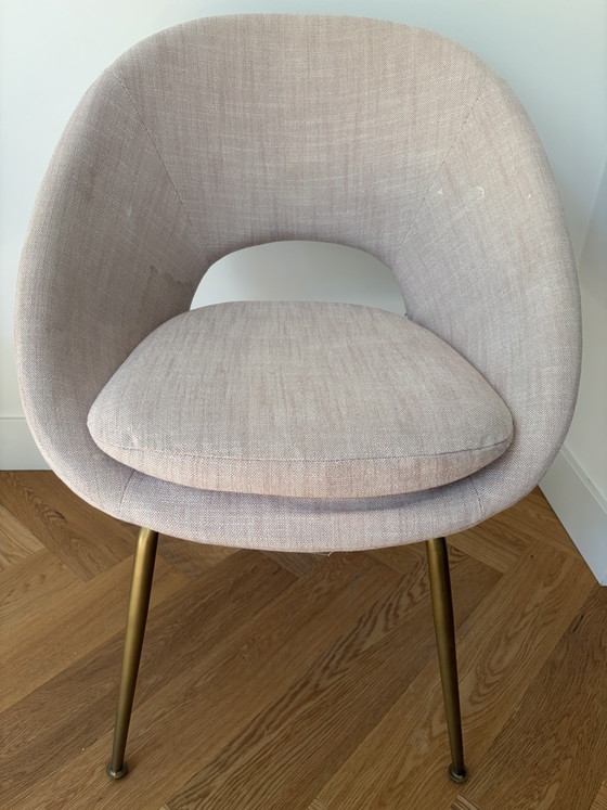 Image 1 of West Elm - Chaises de salle à manger Orb couleur rose poudré, lot de 2