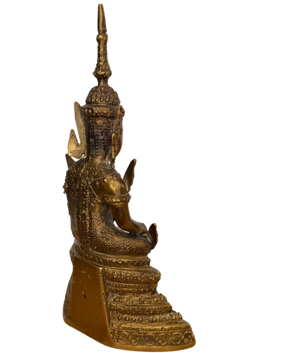 Thai Bronze Buddha – Bhumisparsha – Rattanakosin Style – Sculpture (photo 2 of 8)