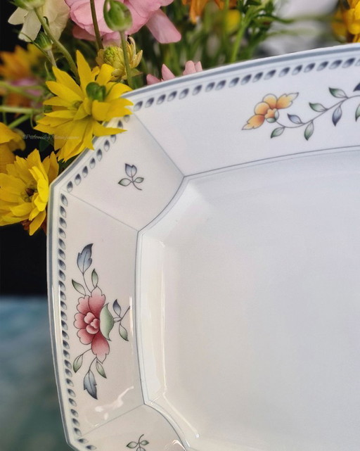 1x fuente de servir Villeroy & Boch Nanking de porcelana Bone China