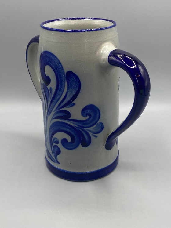 Grande Chope à Deux Anses en Grès Girmscheid – Westerwald – Allemagne – XXe Siècle – Vaisselle, Ceramic (photo 4 of 9)