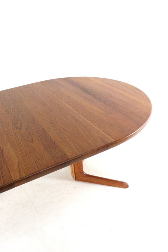 Image 1 of Vintage Round Danish 2x Extendable Teak Dining Table