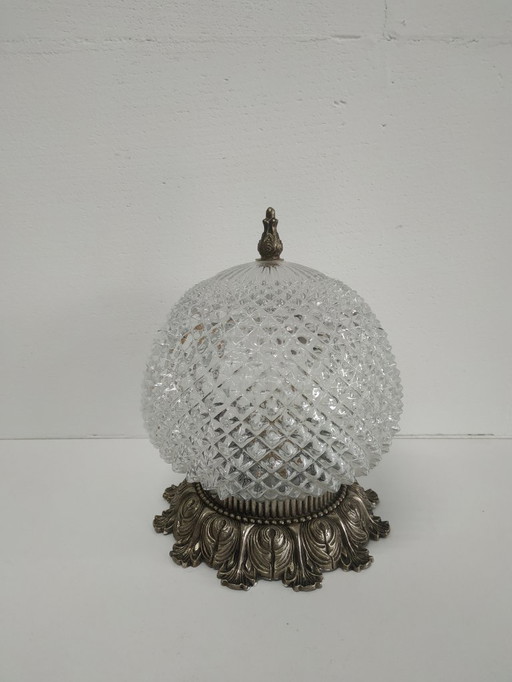 Prachtige vintage jaren 60/70 kristallen 'Pinapple/ananas' plafonnière plafondlamp