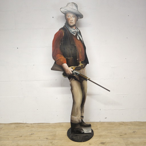 Statue en bois faite à la main John Wayne / découpage / figurine