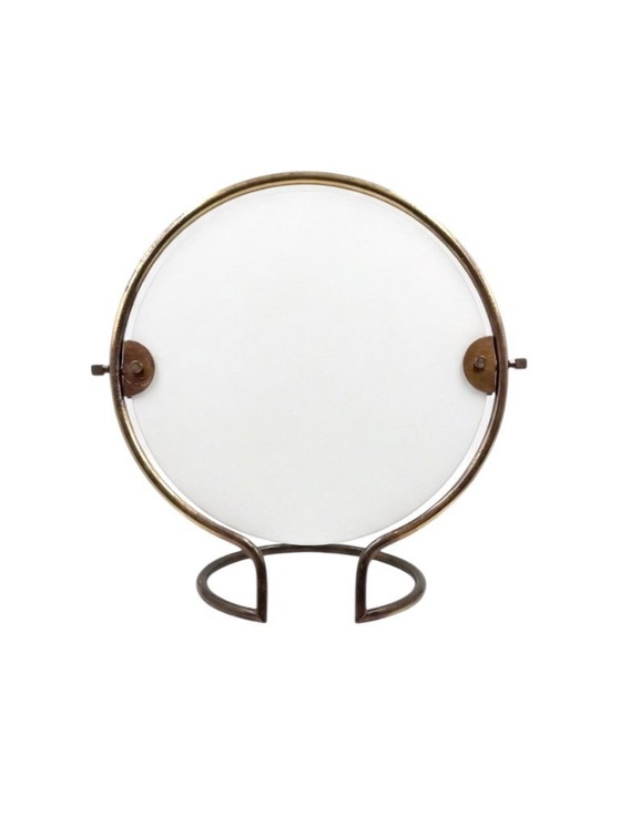 Image 1 of Tischspiegel/Schminktisch aus Messing, Italien, Mitte des 20. Jahrhunderts, 1960er Jahre