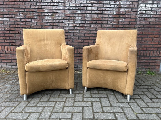 Image 1 of 2 sillones Leolux Dolcinea en color crema y Alcantara