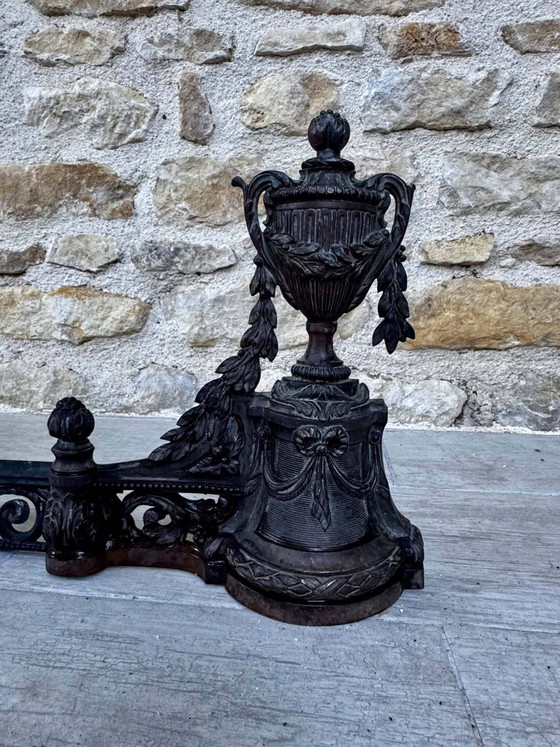 Grande garniture de cheminée d'époque Napoléon III. – Objets déco, Cast Iron (photo 5 of 8)