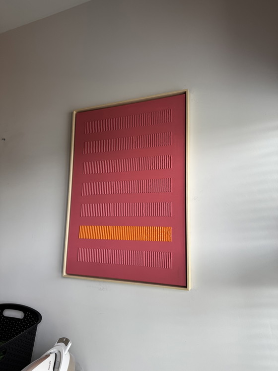 Rose & Orange Texture Painting (50x70 cm) – Paintings & Drawings, Canvas, Wood (photo 6 of 6)