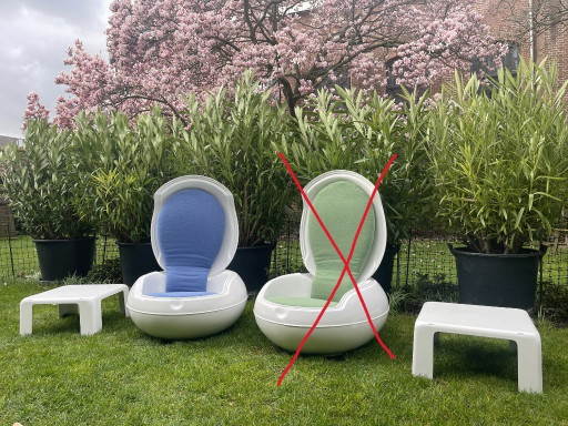 Originaler Garden Egg Chair von Gyzcy, Design aus den Siebzigern – Ghyczy, fauteuils, Plastic (photo 2 of 7)