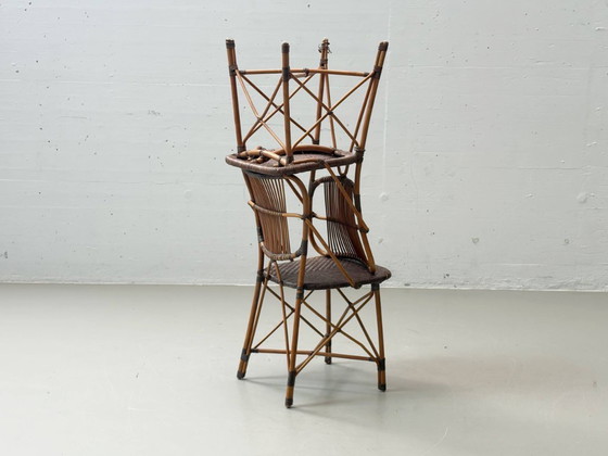 Image 1 of Set of 2 vintage designer chairs by Yuzuru Yamakawa made of bamboo