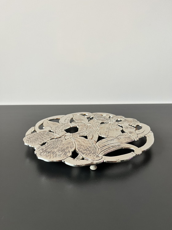 Image 1 of Zilveren onderzetter WM A Rogers