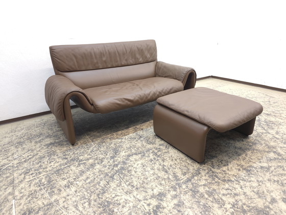 Image 1 of Ensemble De Sede ds 2011 Canapé design Canapé en cuir Tabouret Tabouret en cuir