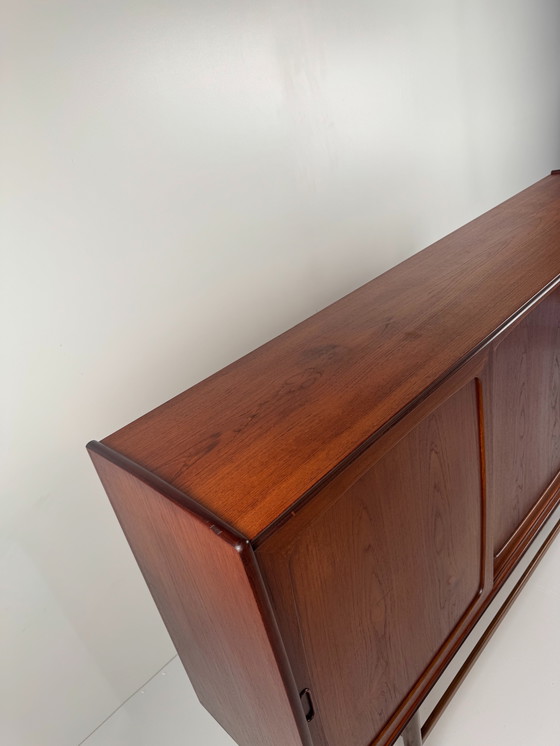 Image 1 of Danish teak sideboard with bar and automatic light - Mid - Century Elegance