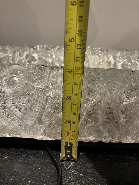 Image 1 of Ensemble de 2 très grandes appliques murales (verre dépoli vintage) Hans Popp (HP Leuchten)