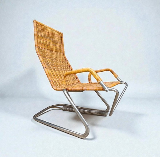 Image 1 of Fauteuil lounge Tecta D36 siège Axel Bruchhauser années 1980 en rotin