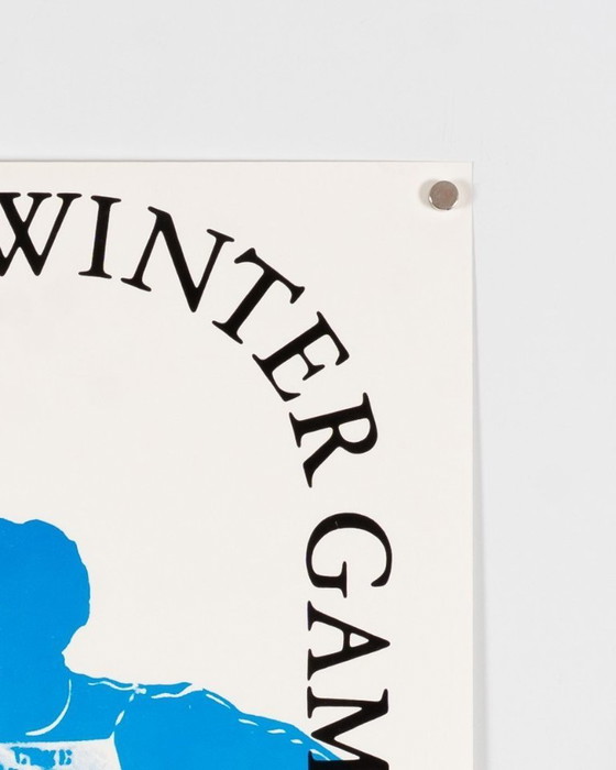 Image 1 of Lake Placid 1980 Ski Cross – 1980 – Poster olimpico originale d'epoca – Sport vintage – 63,5x48,5 cm