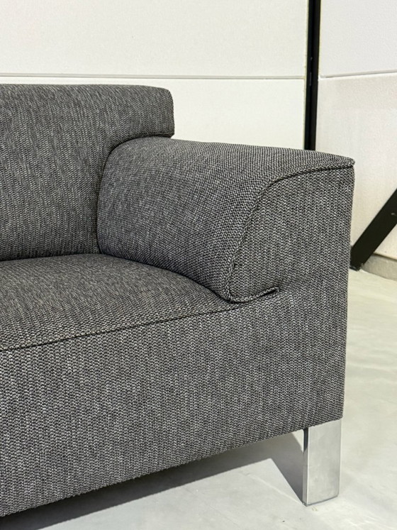 Pode Edit loveseat - grey - as good as new, Textile, Leather, Modern (photo 6 of 8)