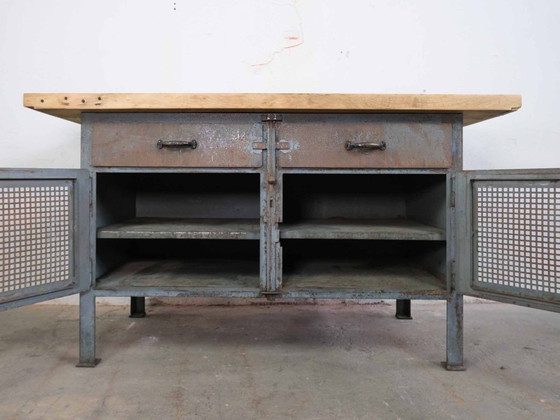Image 1 of Cassettiera industriale vintage, banco da lavoro, porta caffè