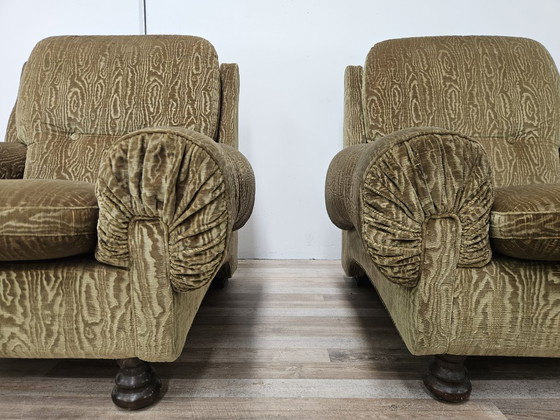 Image 1 of Een paar Italiaanse fauteuils uit de jaren 70.