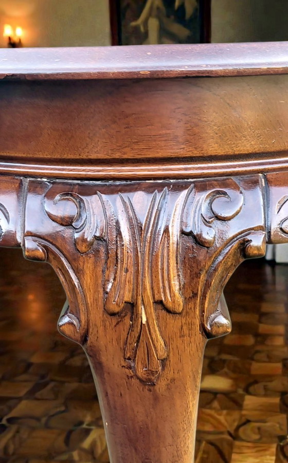 Image 1 of Elegante Franse eetkamerset- Eetkamertafel met 4 stoelen - klassieke Louis XVI stijl