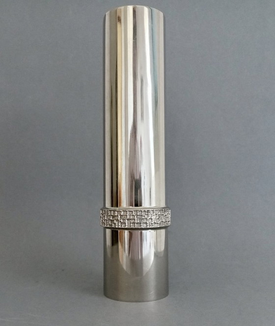 Image 1 of Vaso brutalista in acciaio, anni '70, BMF Fritz Nagel, Germania