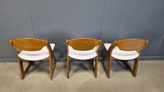Image 1 of Vintage brutalist dining chairs, set of 6 - 1960s