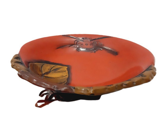 Image 1 of Piatto da parete vintage con tecnica mista