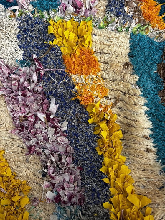 Image 1 of Moroccan Vintage Beni ourain Wool Rug 80x180 cm, Berber Moroccan Carpet