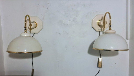 2 appliques murales Bony Design années 80