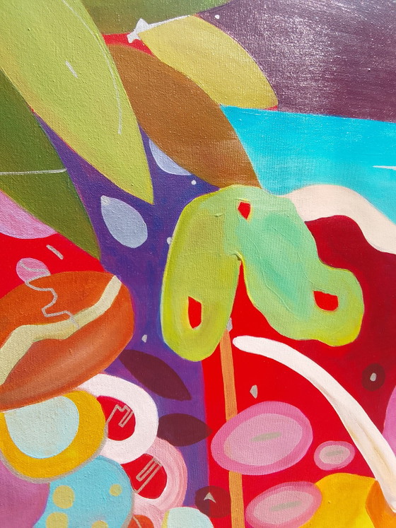 Acrylic painting #Bloom 70x140cm – joart, Paintings & Drawings, Canvas (photo 6 of 15)