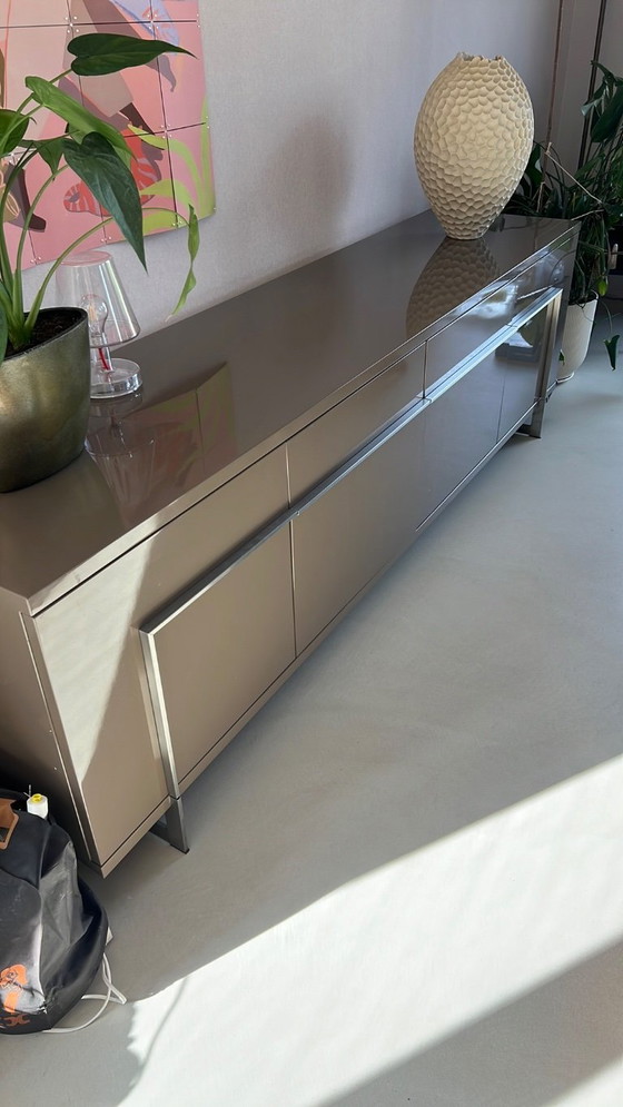 Bert Plantagie Vision Credenze, Colore Tortora Lucido – Mdf, Metal (photo 3 of 10)
