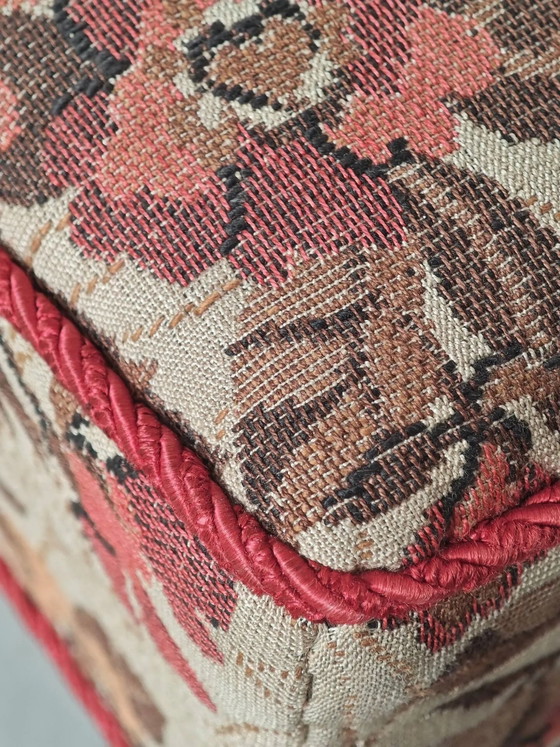 Folding sofa bed Canapé banquette Interier Praha 1960 floral pattern fabric – 3-5 seaters, Wood (photo 10 of 30)