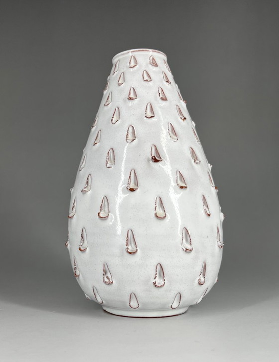 Image 1 of Vase aus Hallstatt-Keramik (gestempelt „Hallstatt Austria“) – Gudrun Baudisch-Wittke zugeschrieben – 1950er Jahre