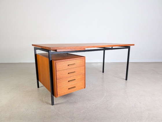 Image 1 of Herbert Hirche Midcentury Schreibtisch Holzäpfel Teak Bauhaus