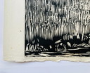 Libbe Venema - Paysage linogravé vintage - années 1980