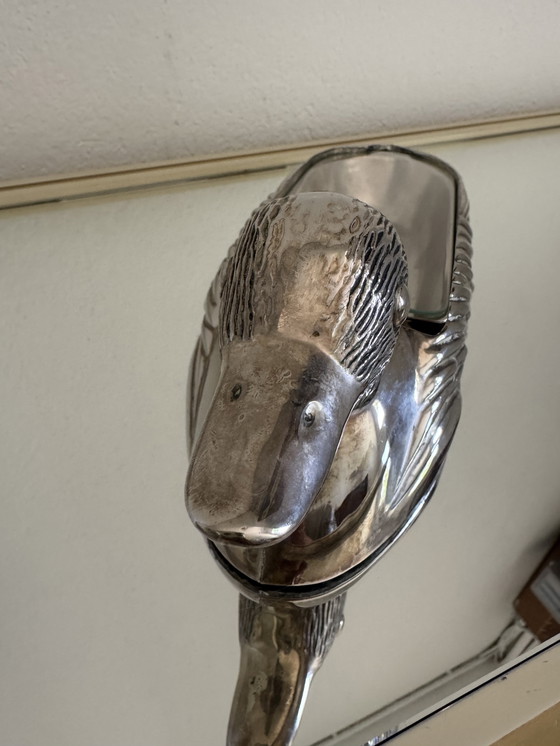 Image 1 of Gänseleberplatte zoomorph versilbertes Metall