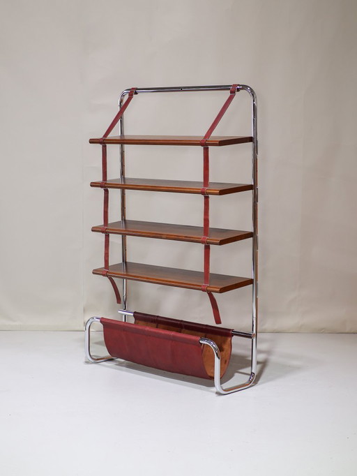 Jumbo bookcase Luigi Massoni Poltrona Frau, Italy 1971