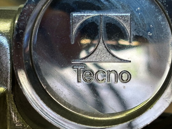 Image 1 of Italiaans Vintage Design Bureau Glazen Tafel Tecno Nomos by Norman Foster