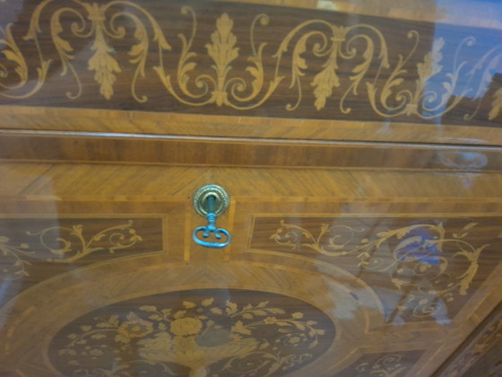 Antieke Italiaanse Barkast Louis XVI-Stijl – Drankenkasten, Glass, Wood (photo 11 of 15)